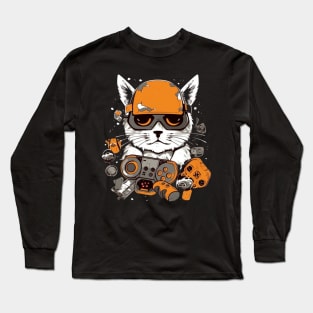 Gamer cat Long Sleeve T-Shirt